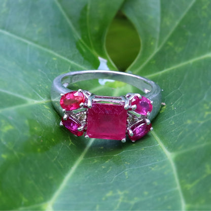 Handmade Ruby & Ring Silver