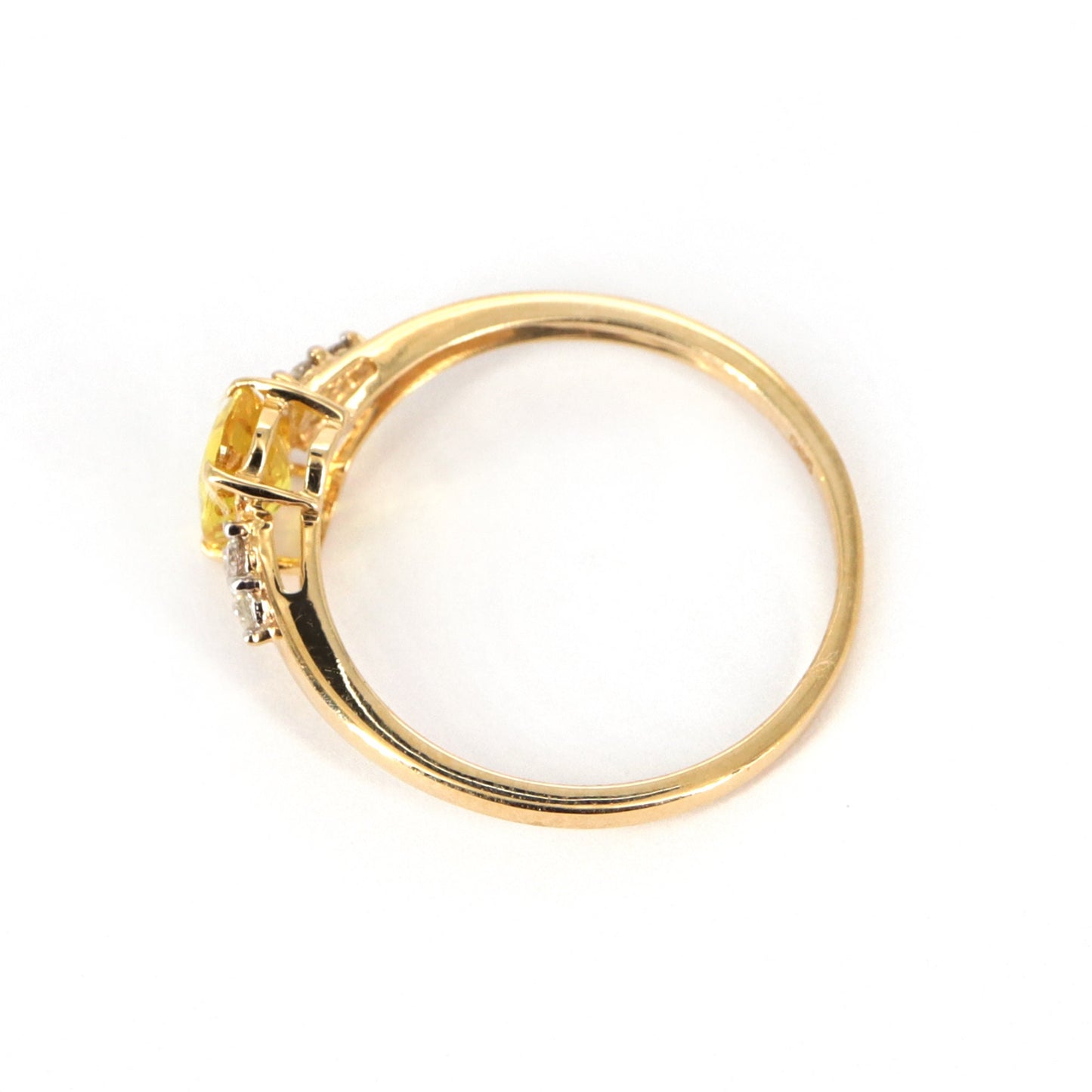 Yellow Sapphire Ring 14K Gold