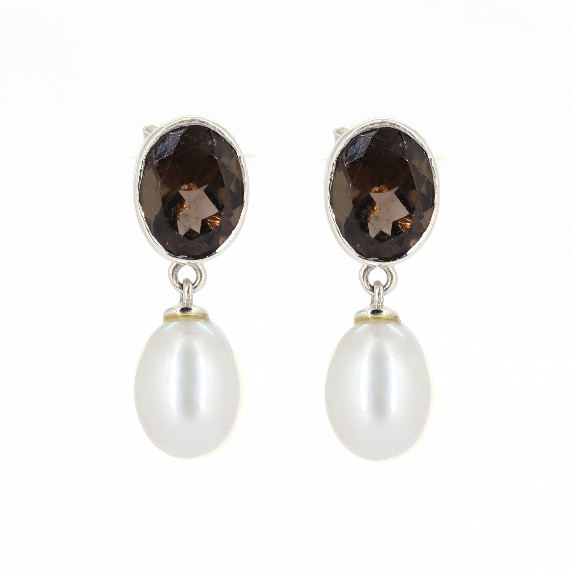 Smoky Quartz Earring Gold