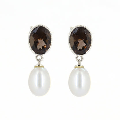 Smoky Quartz Earring Gold