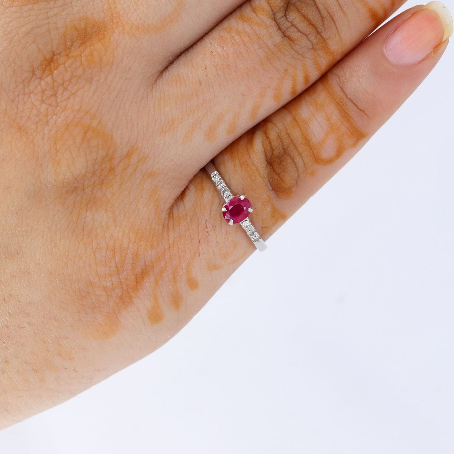 Solitaire Engagement Ring Silver