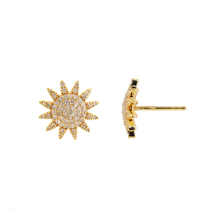 Sun Studs Earring 14K Gold