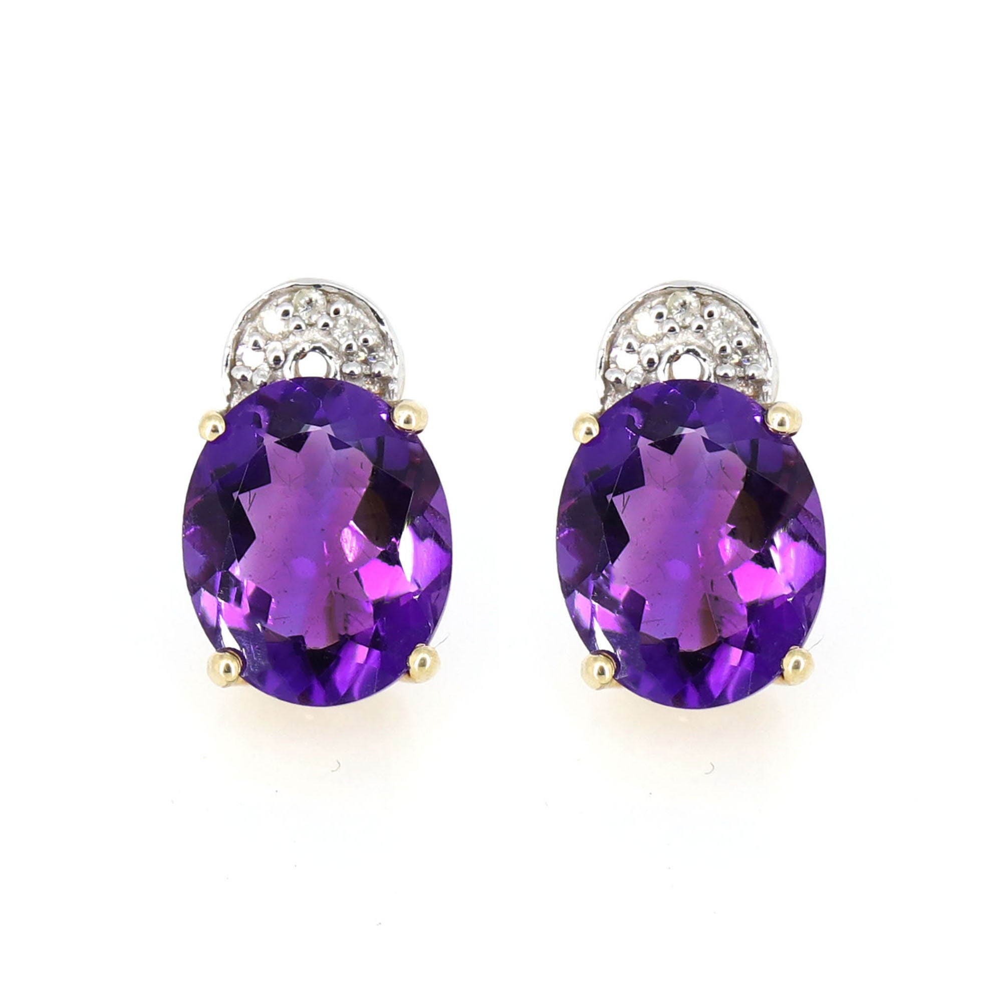 Amethyst Studs "Love Drop" Studs Astrology Jewelry Purple Stone February Dainty Jewelry Dainty Studs 14K Gold