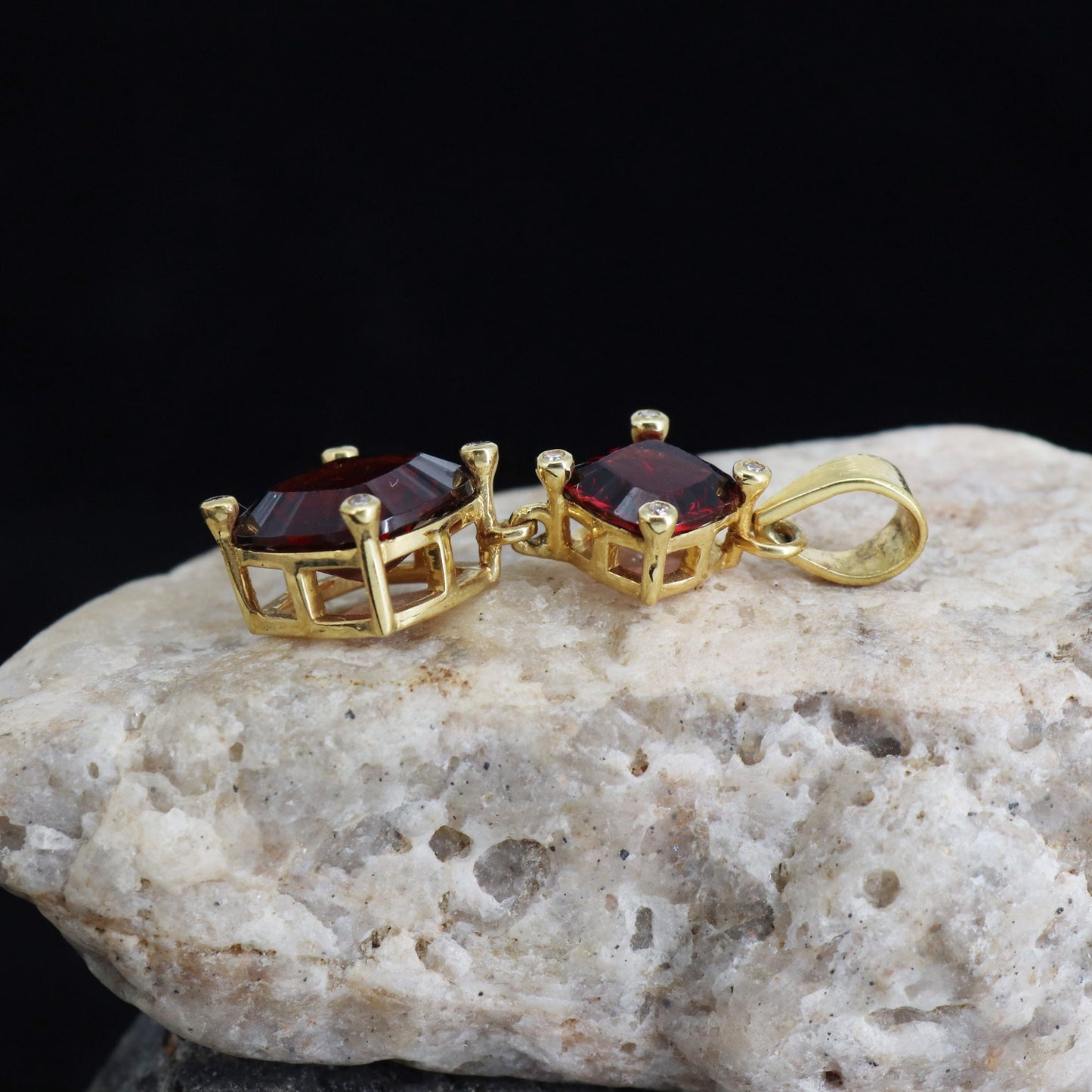 Yellow Garnet Pendant 18K Gold