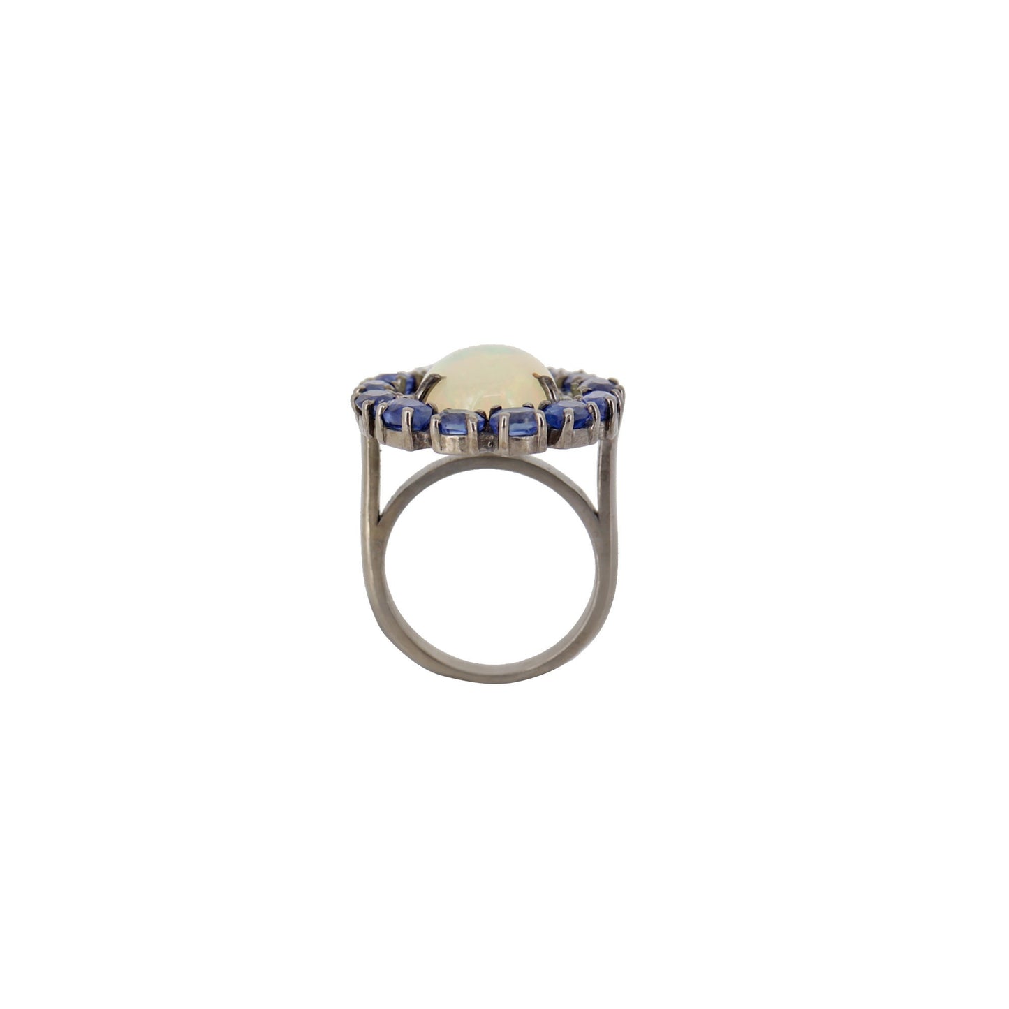 Kyanite & White Opal Ring