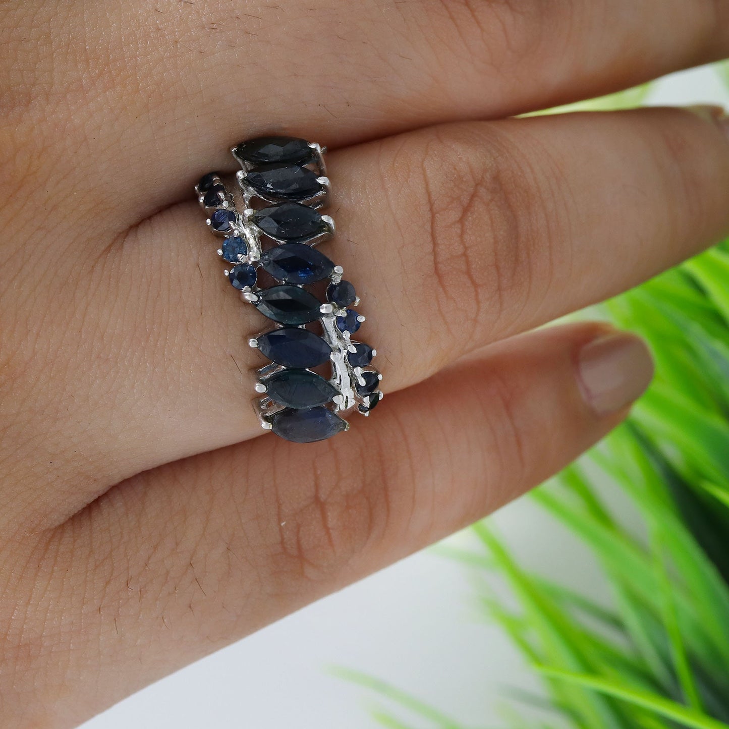Blue Sapphire Ring Silver