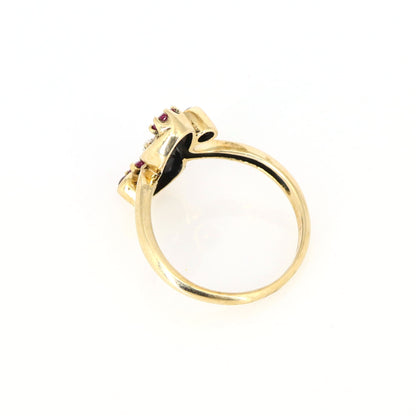 A Lovely Vintage Edwardian Bypass Shank Ring Gold