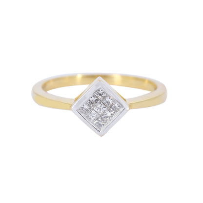 Princess Cut Ring 18K Gold
