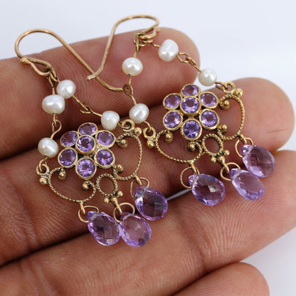 Chandalier 9K Yellow Earring Gold