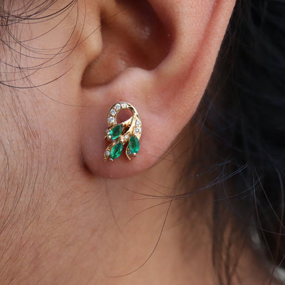 Unique Design Yellow Earring 14K Gold