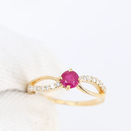 Yellow Beautiful Handcrafted Ring 14K Gold