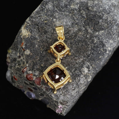 Yellow Garnet Pendant 18K Gold
