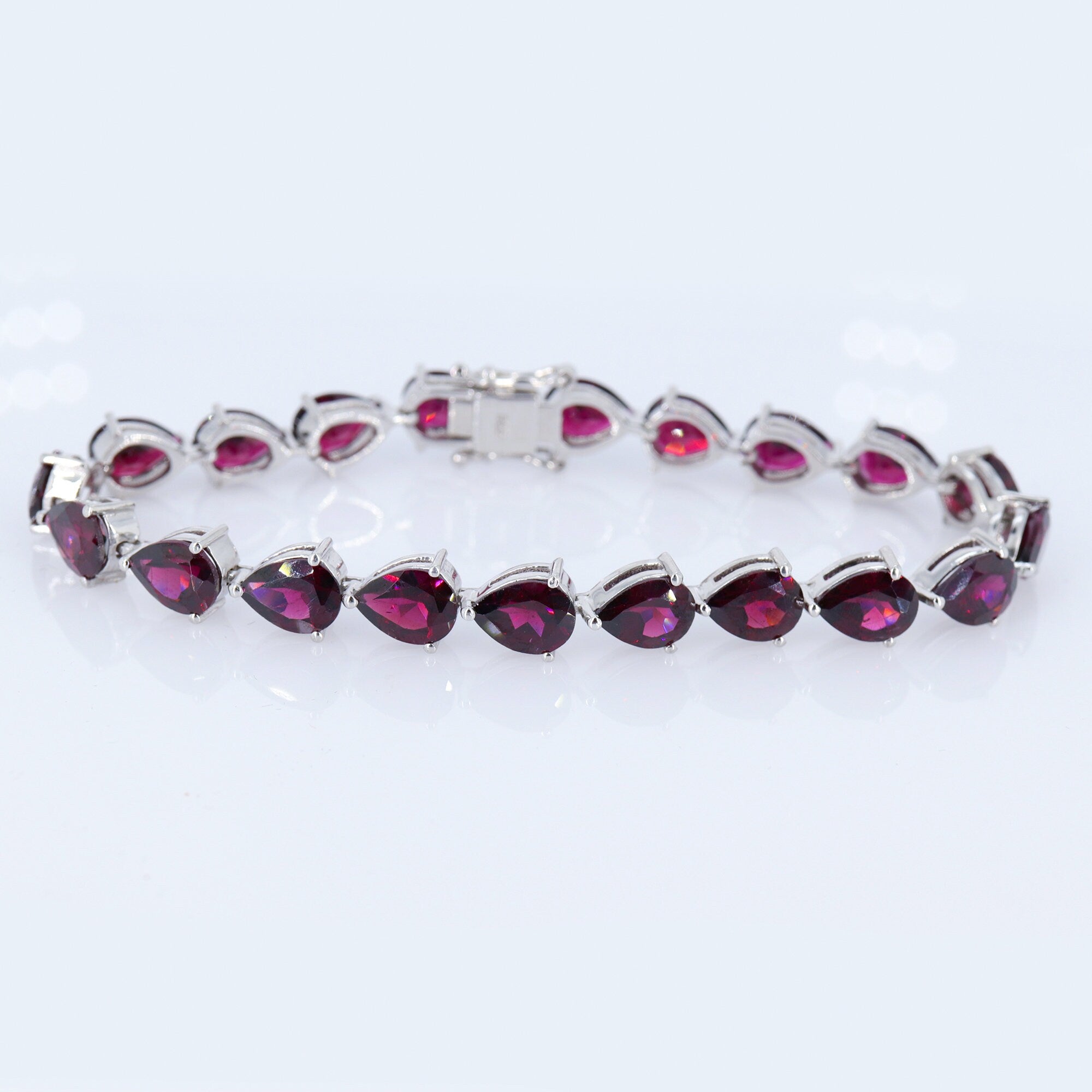 Garnet Bracelet Silver