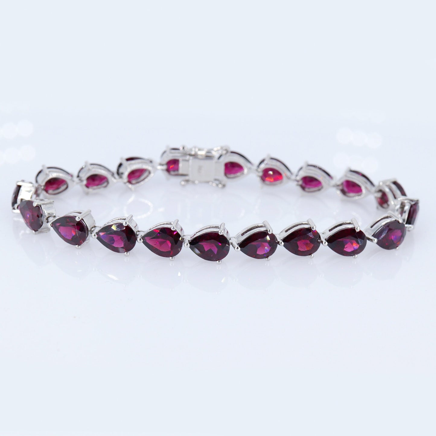 Garnet Bracelet Silver