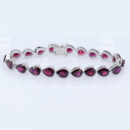 Garnet Bracelet Silver