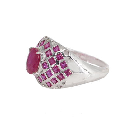 Ruby Ring Silver