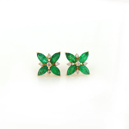 Emerald Earring 14K Gold