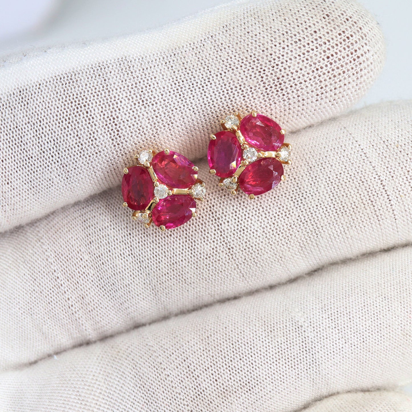 Ruby Earring 14K Gold