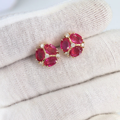 Ruby Earring 14K Gold