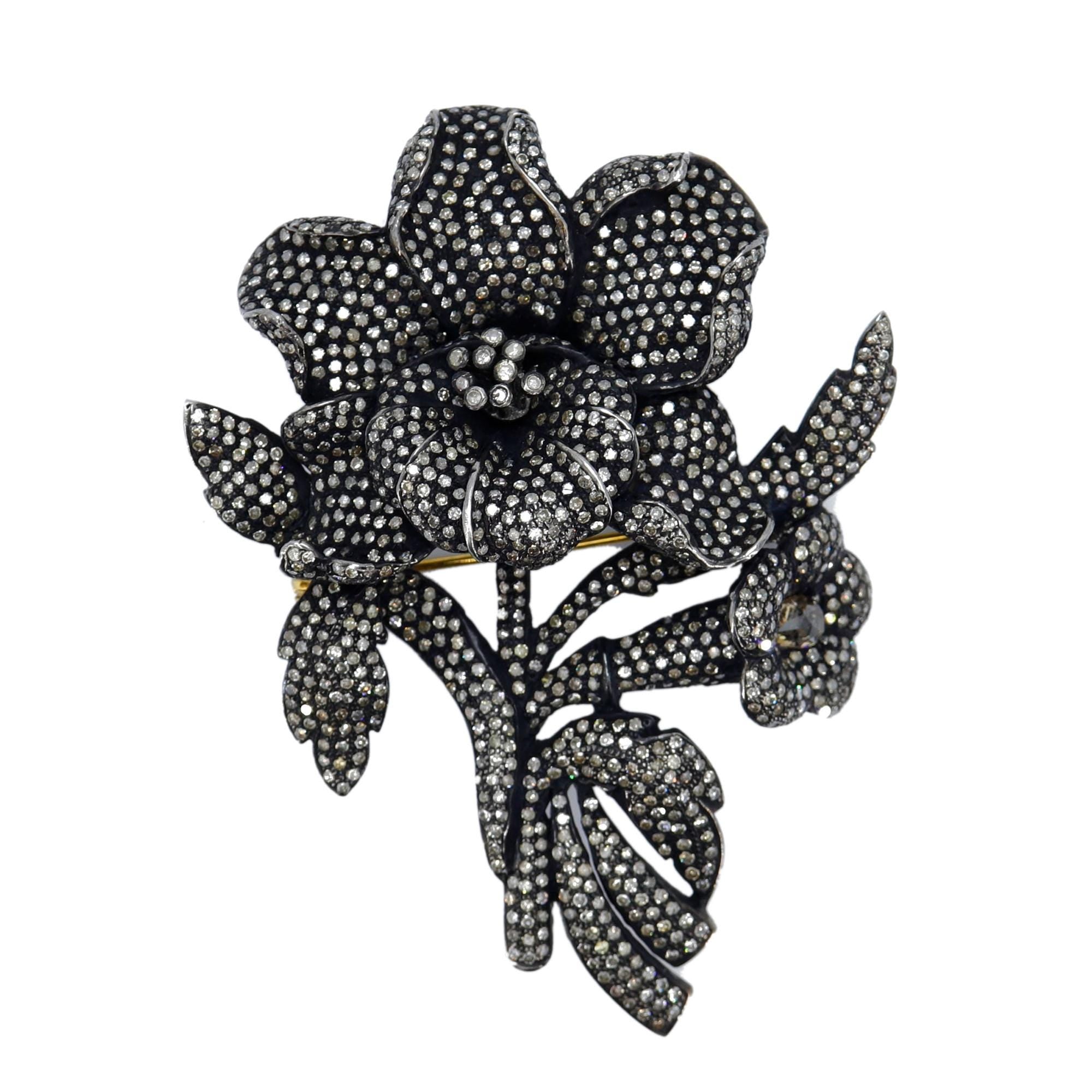 Exclusively Designed Vintage Replica Victorian Beautiful Flower Pendant Gold