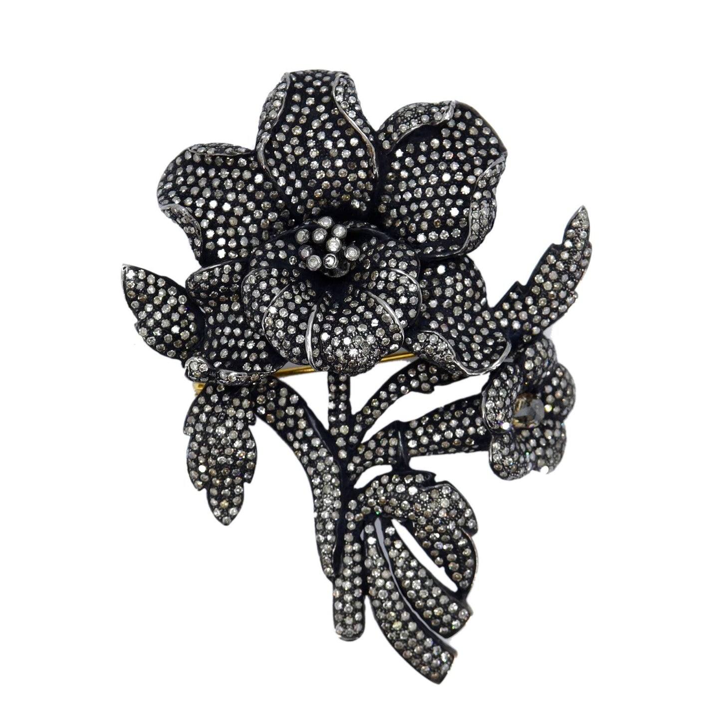 Exclusively Designed Vintage Replica Victorian Beautiful Flower Pendant Gold
