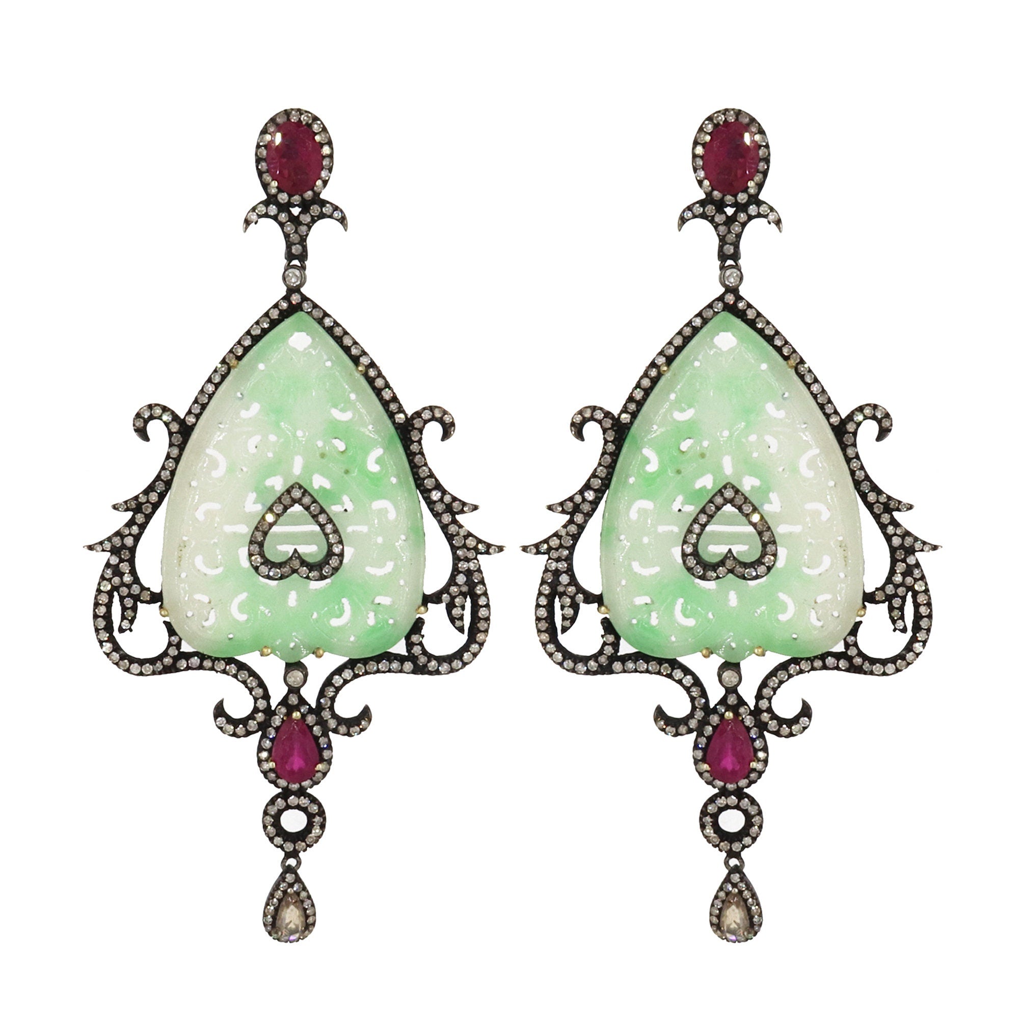 Green Jade Drop Earring