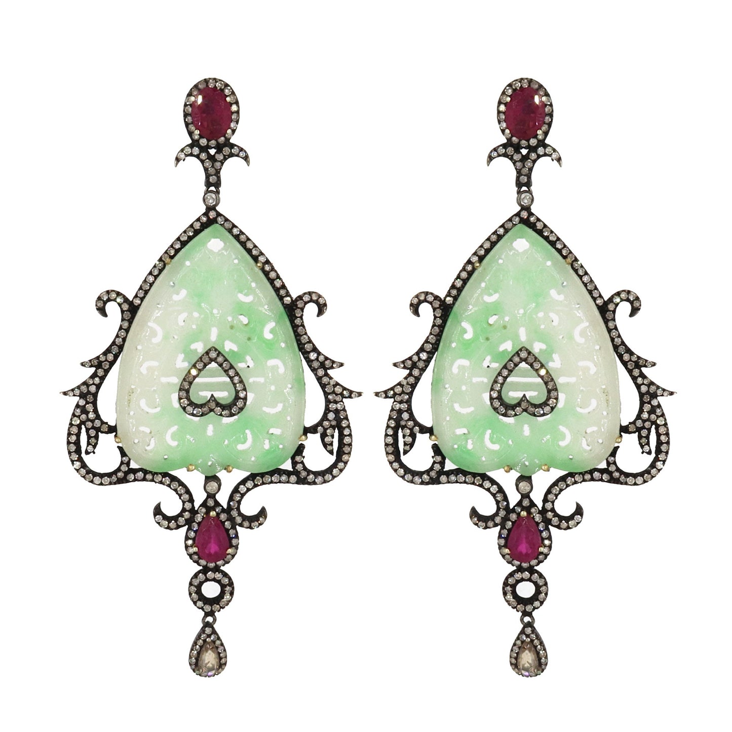 Green Jade Drop Earring