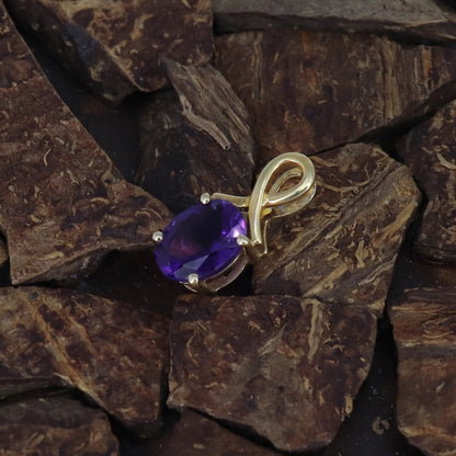 Amethyst Necklace 14K Gold