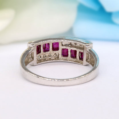 Ruby Band 925 Band Ring Silver