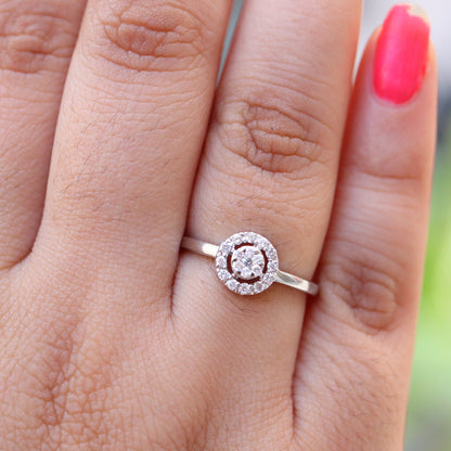 Halo Ring 18K Gold