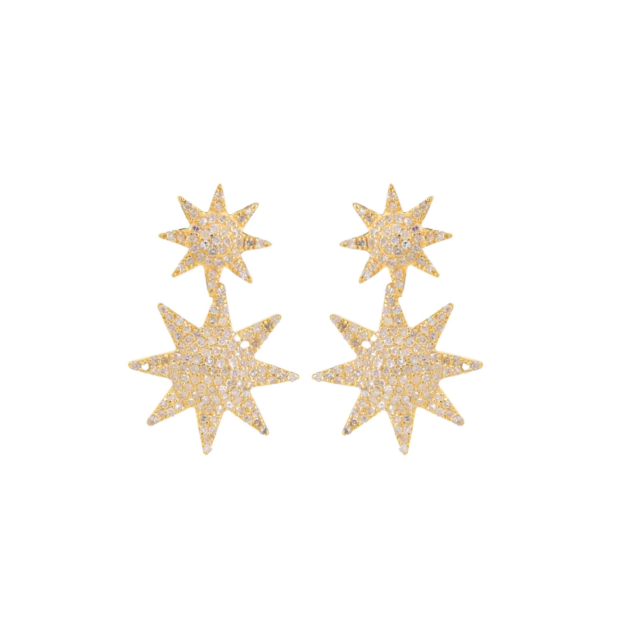 Celestial North Starburst Earring 14K Gold