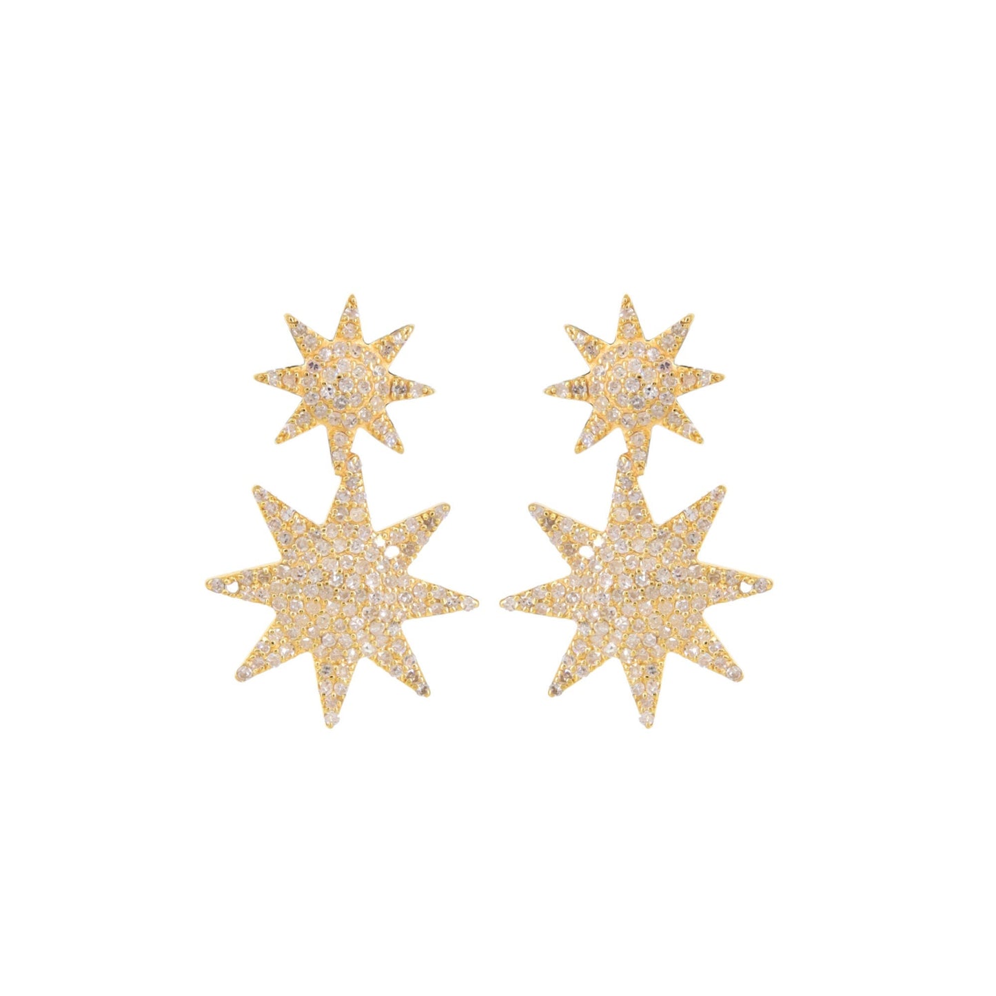 Celestial North Starburst Earring 14K Gold