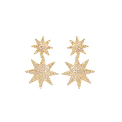 Celestial North Starburst Earring 14K Gold