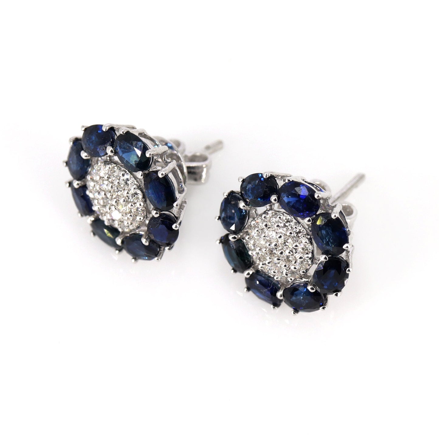Sunflower Style Gemstone Earring 14K Gold
