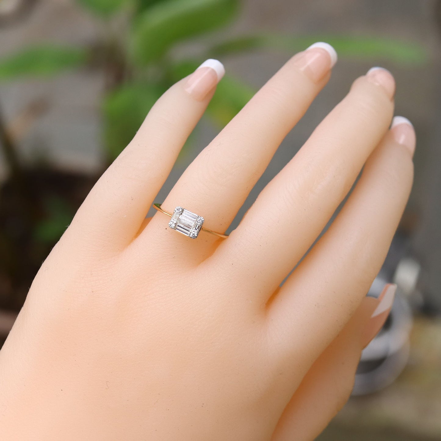 Baguette Cut Ring 18K Gold