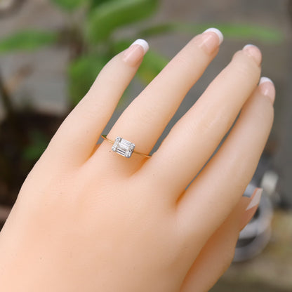 Baguette Cut Ring 18K Gold