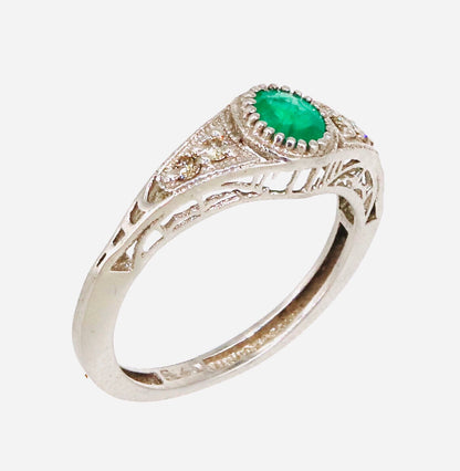 925 Sterling White Rhodium Beautiful Ring Gold