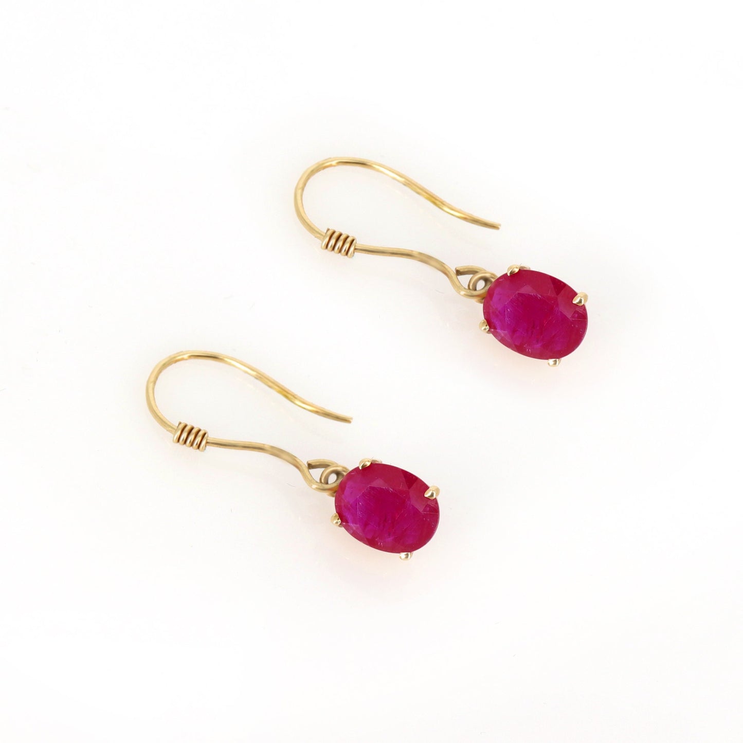 Ruby Dangling Earring 18K Gold