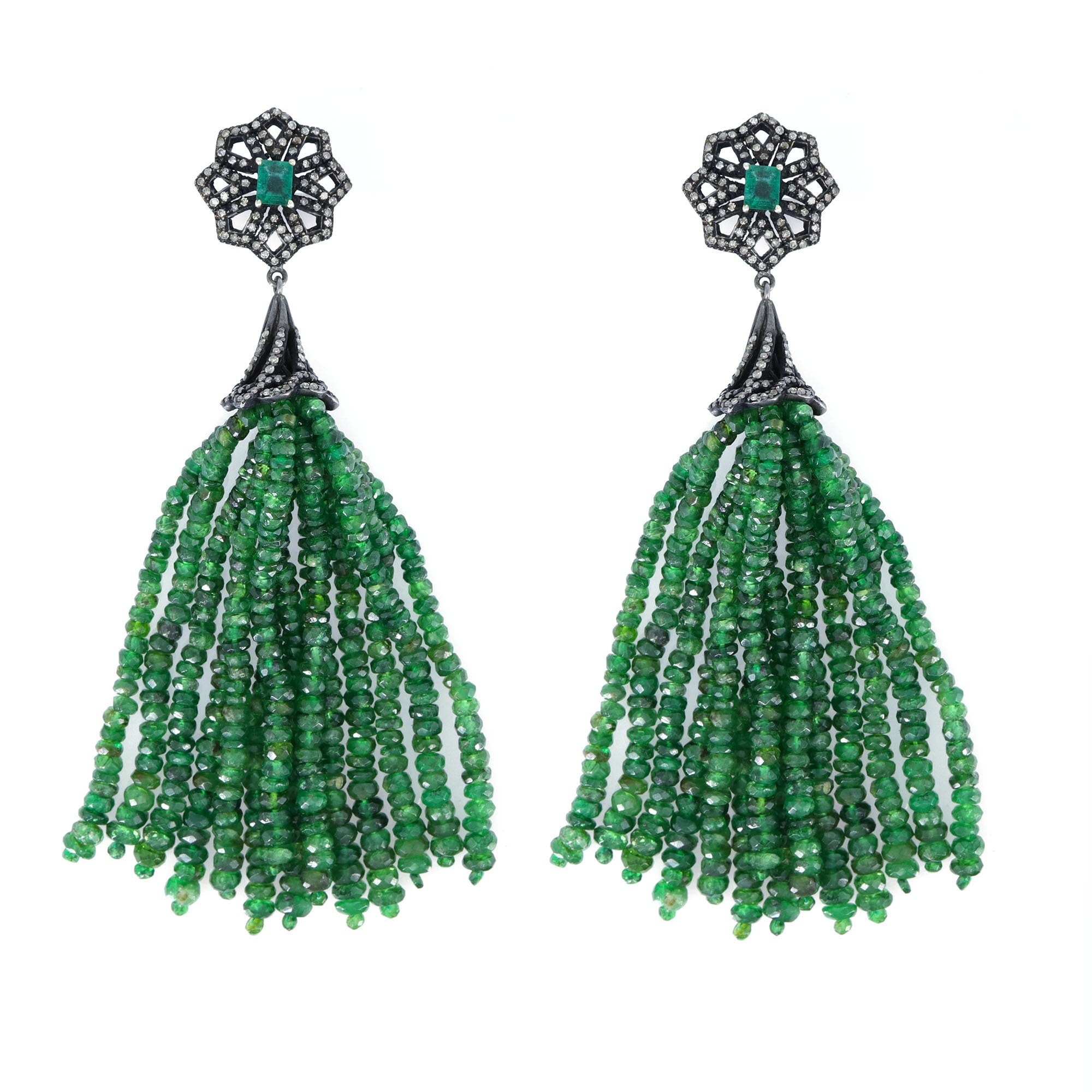Emerald Tsavorite Earring