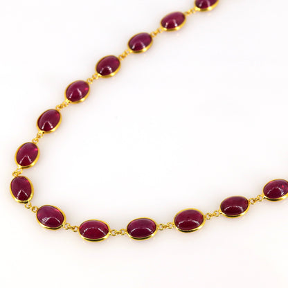 Ruby Necklace 18K Gold