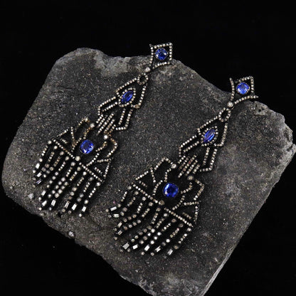 Vintage Replica Jewellery Taurus Blue Kyanite Earring