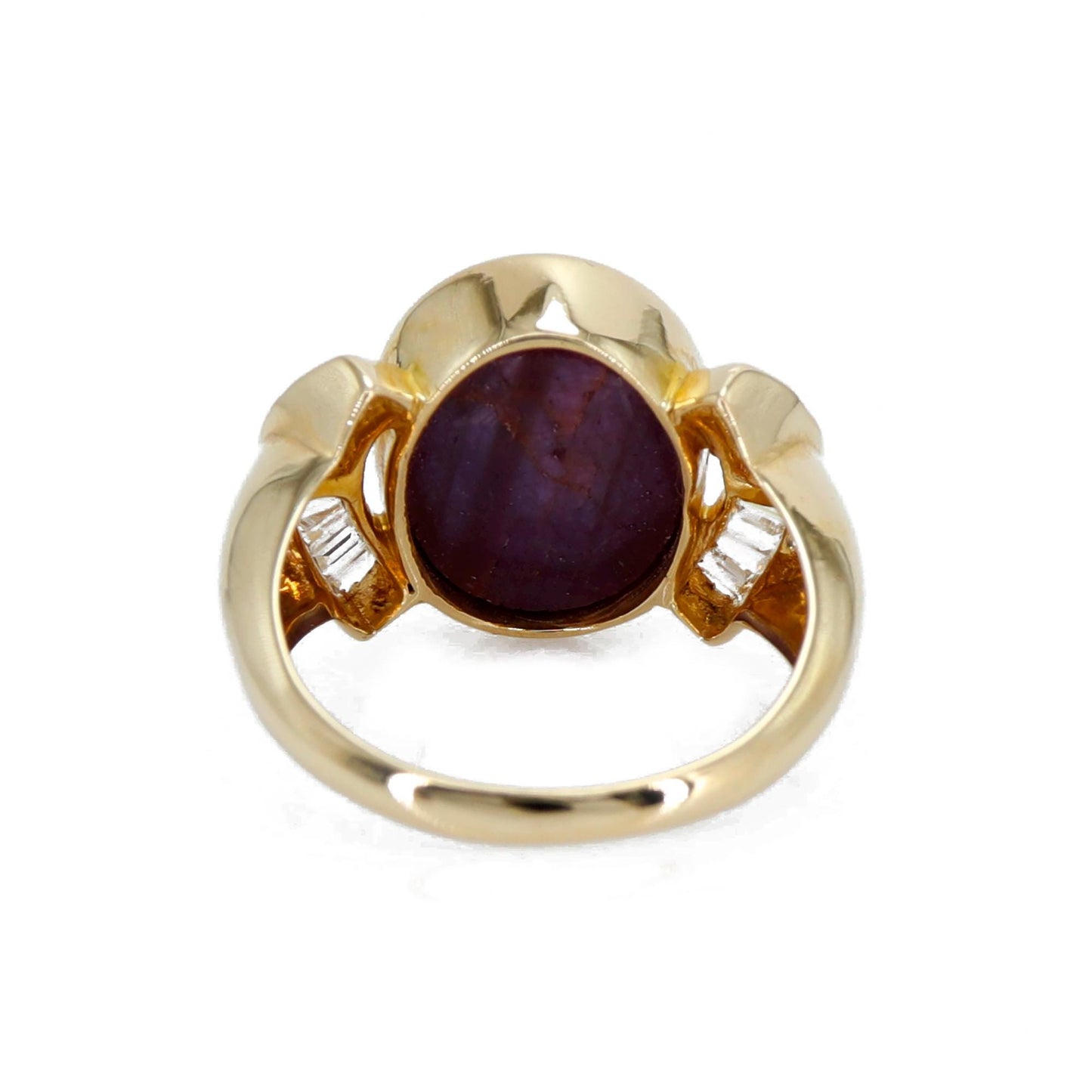 Yellow Star Ruby Ring 14K Gold