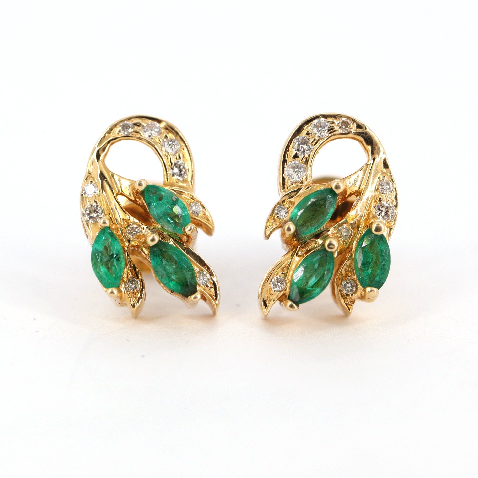 Unique Design Yellow Earring 14K Gold