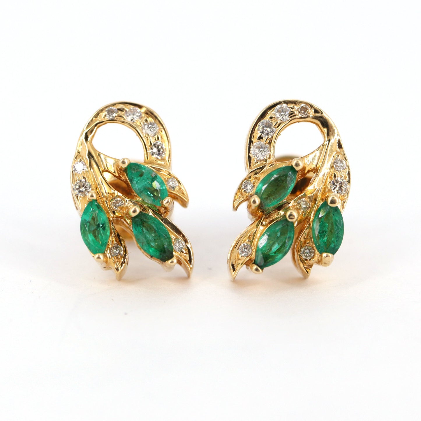 Unique Design Yellow Earring 14K Gold