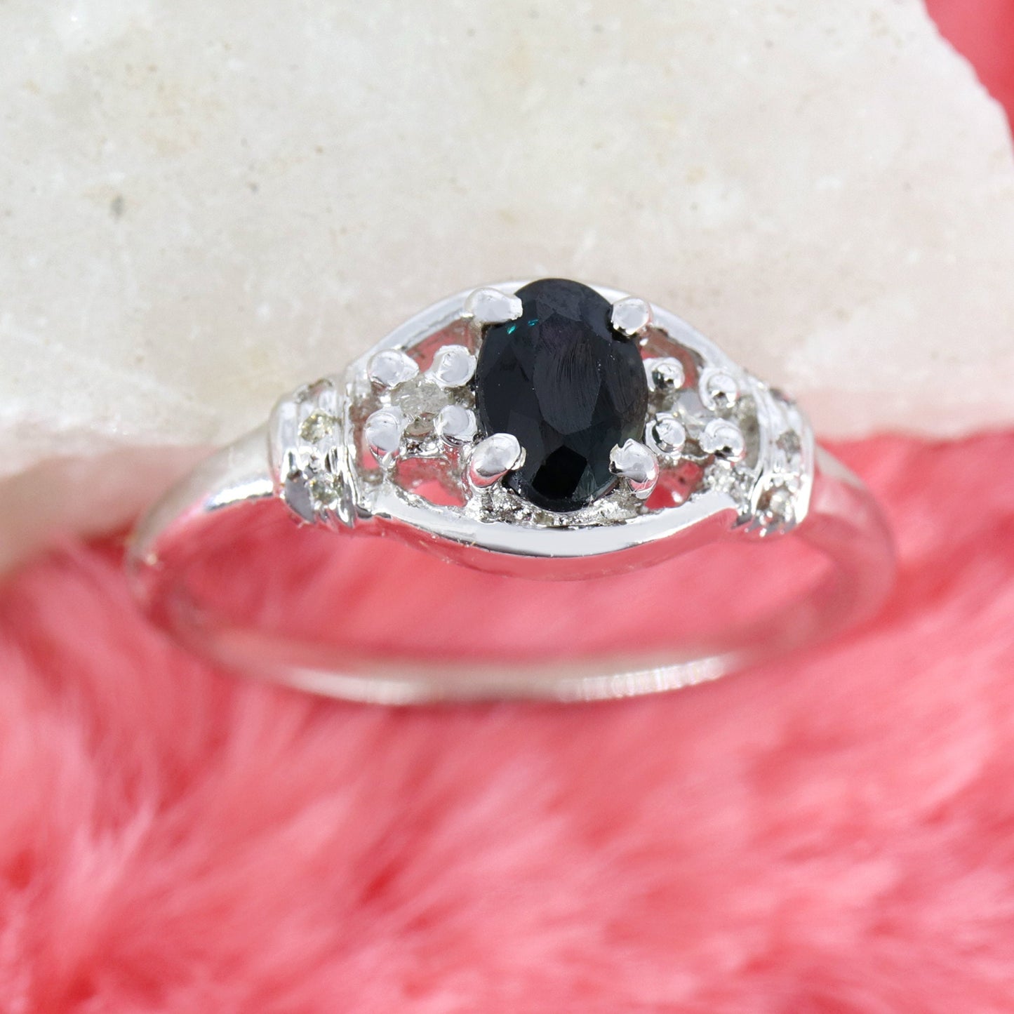 Blue Sapphire Ring Silver