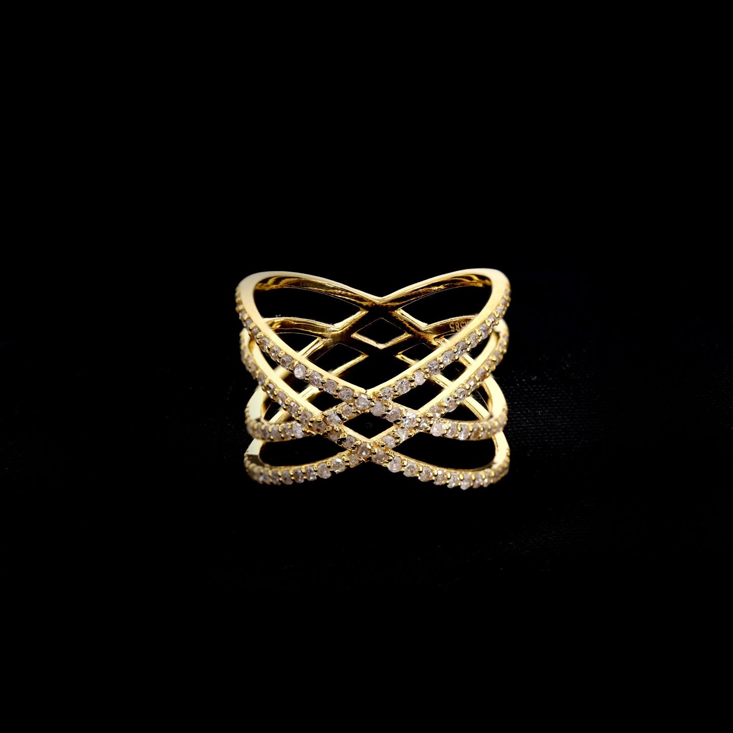 Criss Cross Ring 14K Gold
