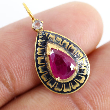 Ruby Pendant 18K Gold