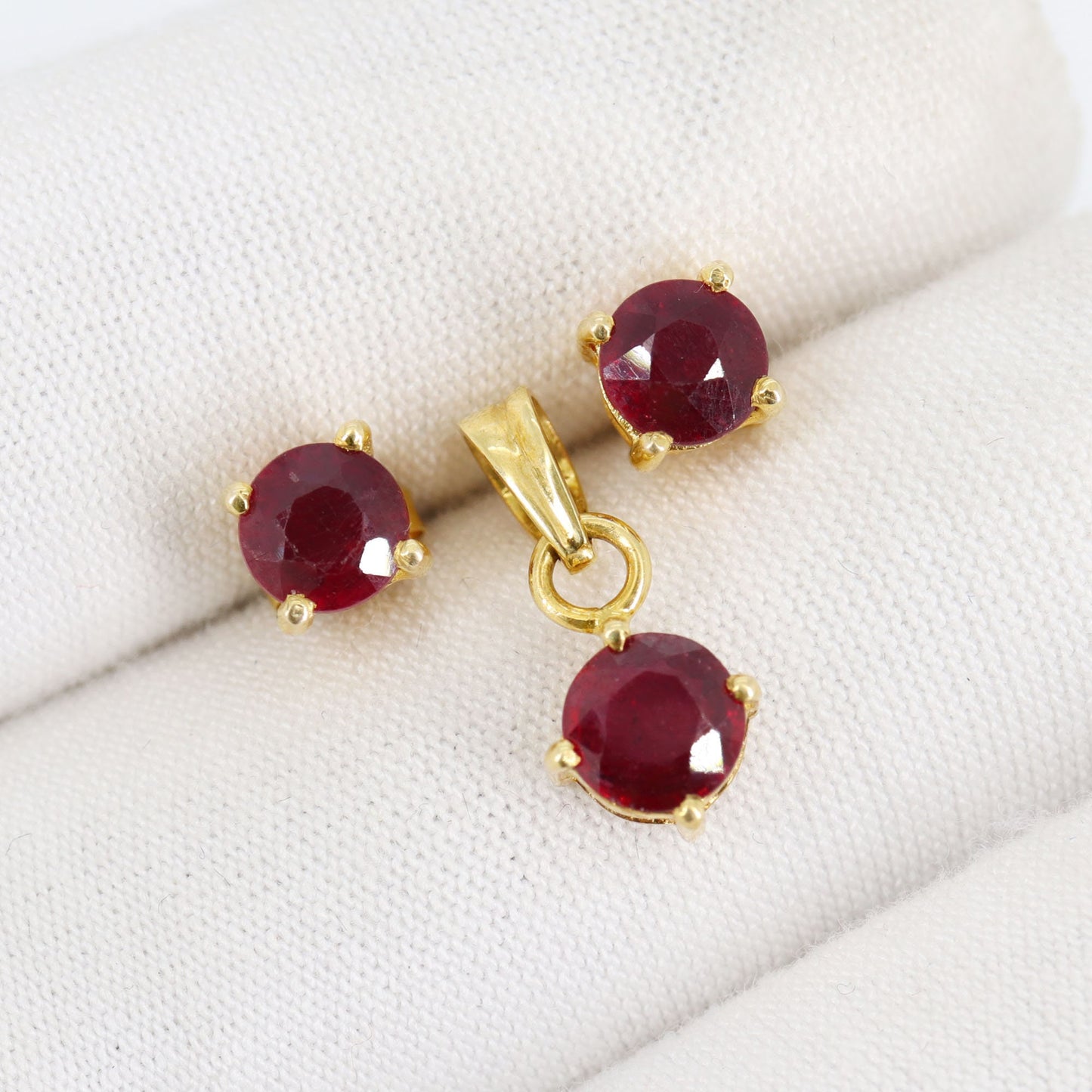 Yellow Ruby Earring 14K Gold