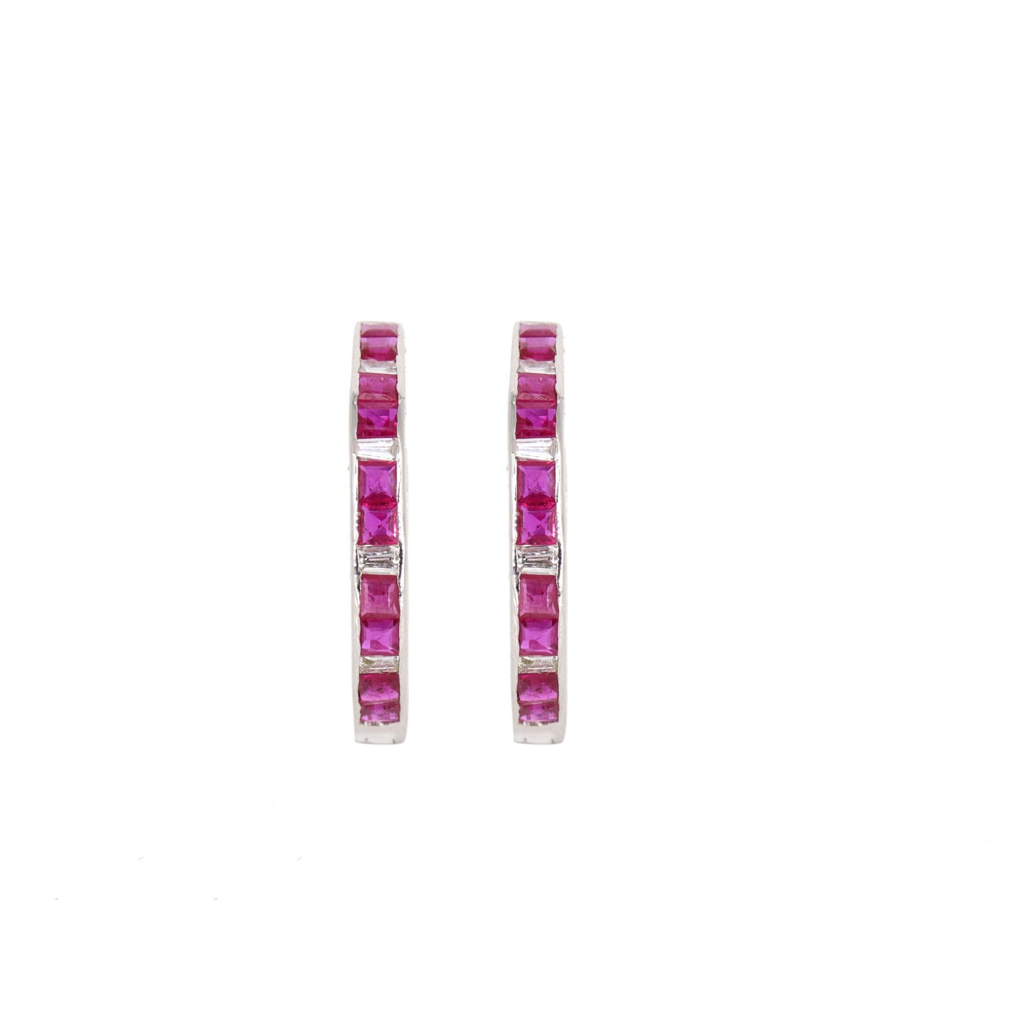 Ruby Hoop Earring 18K Gold