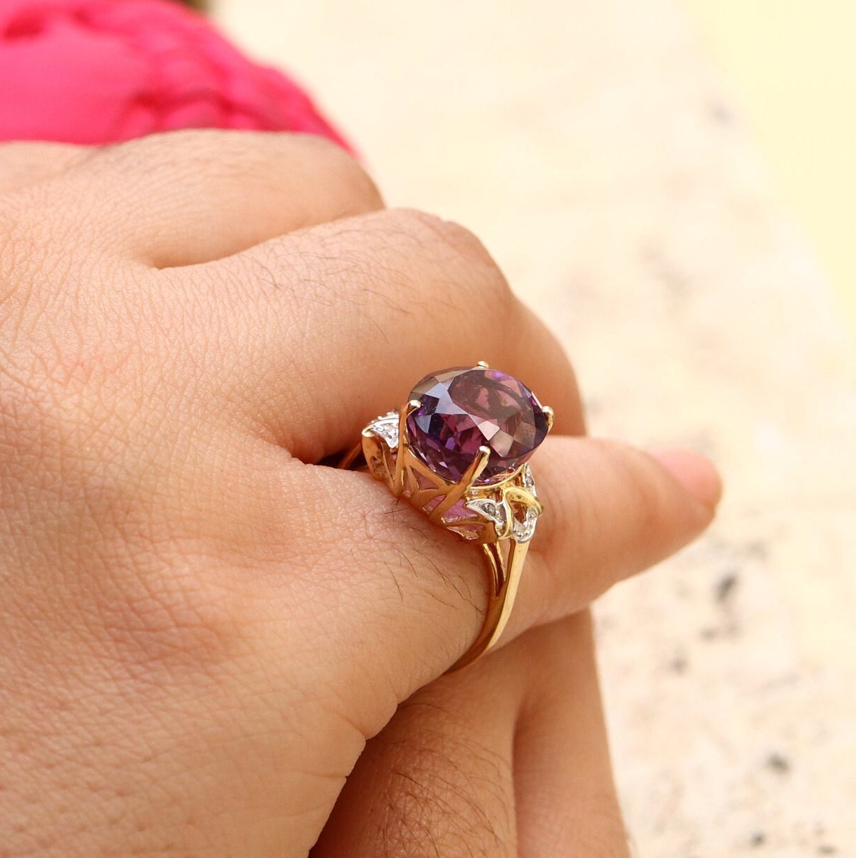 Wedding Engagement Ring 14K Gold